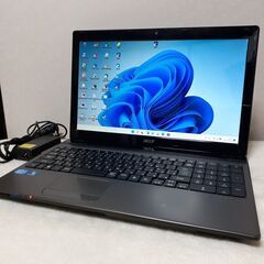 【取引中です】acer　Aspire　SSD搭載　15インチ　w...