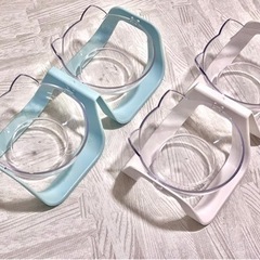 猫、犬用 ダブルボウル (左右角度調節可能) ２つセット