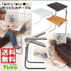 折りたたみテーブル　白　の画像