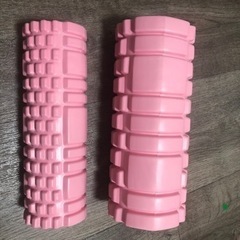 フォームローラー 筋膜リリース EYUM 大・小2個セット グリッドフォームローラー ヨガポール フィットネス ストレッチ器具 収納バッグの画像