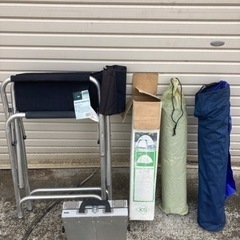 キャンプセット　テント　チェアー×2 アルミ折り畳み式テーブルの画像