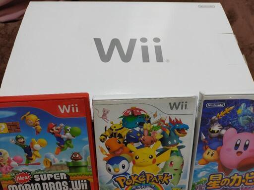 【受付停止】任天堂Wii 本体\u0026ソフト3点付