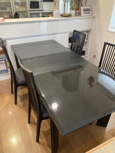 SAKODA【最終値下げ！】ダイニングテーブルセット 天板伸縮可能！椅子4脚付き☆