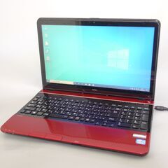 新品爆速SSD Blu-ray レッド ノートパソコン 15.6型 NEC PC-LS550LS1YR 中古美品 第3世代Core i5 8GB 無線 WiFi カメラ Win10 Office