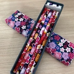値下げ0円【新品】和・花柄えんぴつ消しゴムセット