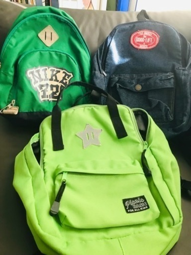 子ども用中古リュックの3種セット