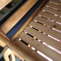 【無料で差し上げます】3段ベッド 木製 はしご付き 少し訳アリの画像