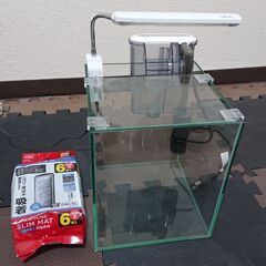 GEX水槽セット（ろ過器、照明器具、フィルター）の画像