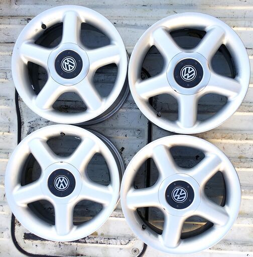 5穴 マルチ穴 PCD100mm PCD112mm アルミホイール 4本セット 15インチ 幅6.5JJ VW  Audi BMW MINI 系ヨーロッパ系 スバル プリウス