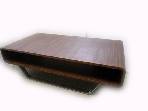 ニトリ センターテーブル(セリス120) ローテーブル 木製シャレな曲げ木デザイン 【自社配送札幌市内・近郊限定】店頭お引き取り歓迎