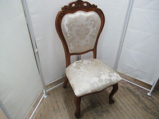 J3518/ダイニングチェア/椅子/ブランド不明/アンティーク調/ヨーロッパ/猫脚/姫家具/103×50×50/在庫多数/中古品/