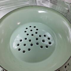 ザル　脚付き　ホーロー　アンティーク　取りに来ていただける方限定の画像