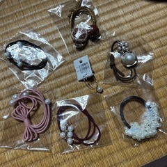 髪留め&ゴム　イヤリング　全部で7個セット