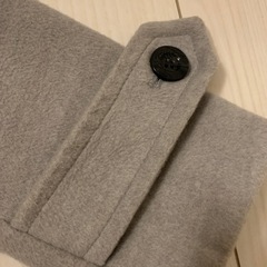 ライトグレー　ダッフルコート　ロングの画像