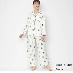 [3/14]40%off GU サテンパジャマ 長袖 フラワーの画像