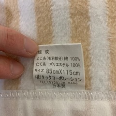 綿毛布　85cm×115cm 未使用の画像
