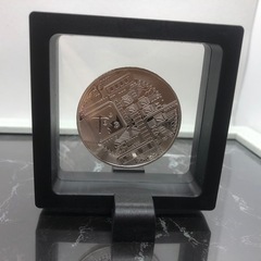 【白黒ディスプレイボード付】Bitcoinレプリカコイン 2枚 ゴールド&シルバーの画像