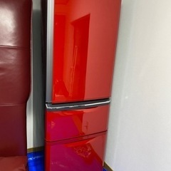 317★2016年製★三菱　冷蔵庫　大型　3ドア　赤　レッド　自動製氷　300L 317☆2016年製☆三菱 冷蔵庫 大型 3ドア 赤 レッド 自動製氷 300L 三菱