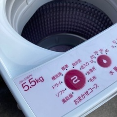 5.5kg洗濯機 稼働確認済み◆一人暮らしに最適サイズ！2020年製◆臼杵市内引き取り希望の画像