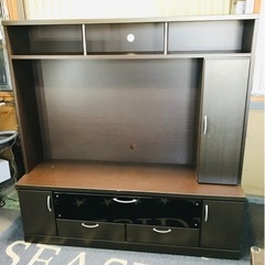 ブラウン🌟壁面収納タイプ😻TV台🌟TVボード😃清掃済😃