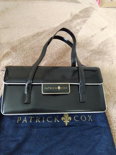 美品☆PATRICKCOX　ハンドバッグ　黒　エナメル