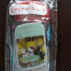 新品★リサとガスパール×キティ★クリアボトルの画像