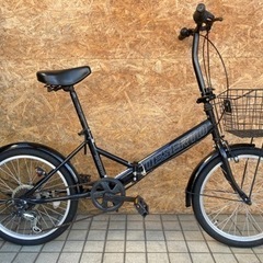 DESERTO 折畳み20インチ 黒 6段ギア 買い物、街乗りの画像