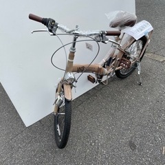 折りたたみ自転車（20インチ）モカ　ウェルビー　新品の画像