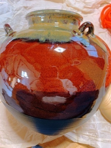 壺 雪山 飾り壺