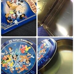 【0円】ディズニー＆ロッテワールドの菓子空缶8個の画像