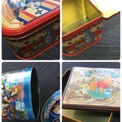 【0円】ディズニー＆ロッテワールドの菓子空缶8個の画像