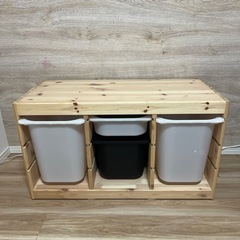 IKEA トロファスト　無垢素材　ピンク　ブラック