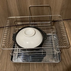 【美品　早い者勝ち】水切りカゴ　水切りラック　ステンレス