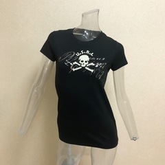 polojeans黒スカル柄半袖Tシャツラルフラコステアナップト...