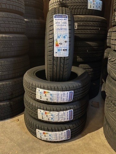 ②工賃込み！新品輸入タイヤ4本155/65R14軽自動車サイズ