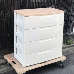 ウッドトップチェスト　4段
