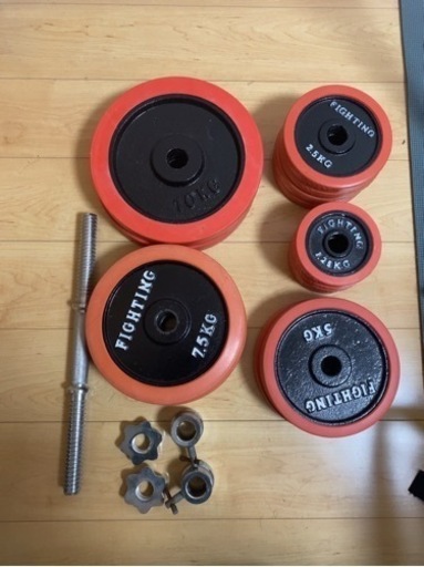 ベンチプレス 70kgセット(バー10kg、プレート60kg)