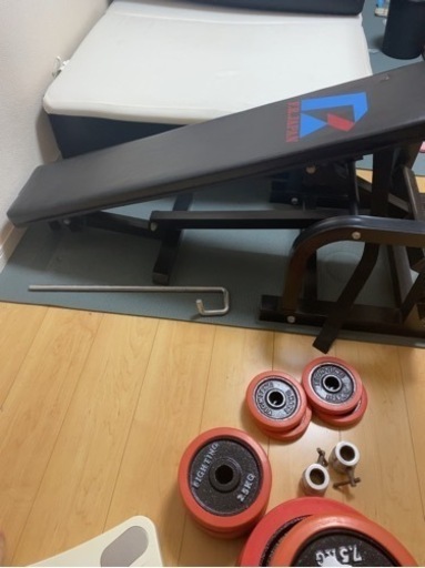 ベンチプレス 70kgセット(バー10kg、プレート60kg)