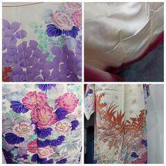 正絹☆訪問着 袷 花文様の画像