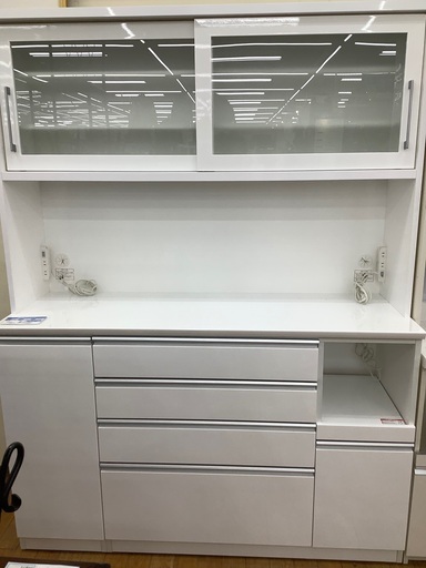 ニトリ　2枚扉レンジボード　レジューム　二段目左側キズ有　参考価格89,900円