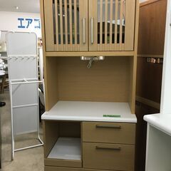 ニトリ　キッチンボード　ビゼン　80KB NA　食器棚　レンジボード　レンジ台　おしゃれ　和風　堺市　石津