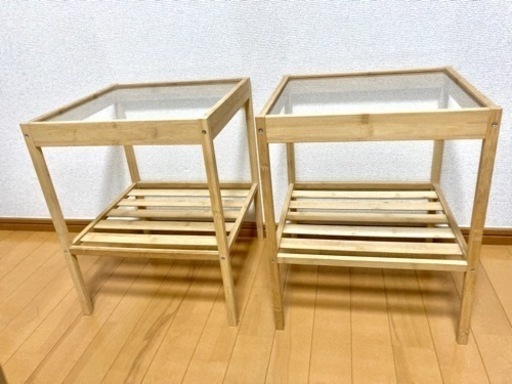 IKEA NESNA ベッドサイドテーブル 2点セット