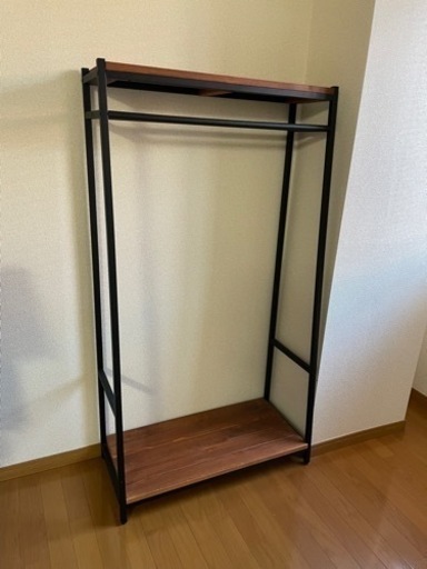 ハンガーラック　ダークウッドカラー