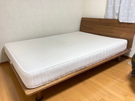 値下げ 無印良品　ダブルマットレス　超高密度ポケットコイル 増量タイプ