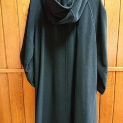 ダッフル風ロングコート 黒の画像