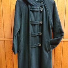 ダッフル風ロングコート 黒