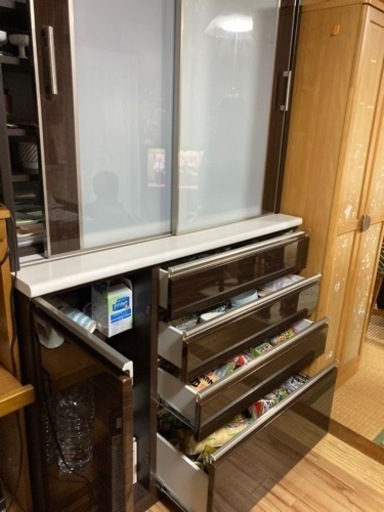 値下げしました！ニトリ　食器棚 ポスティア120DR DBR 1807 4711380