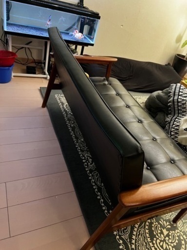 カリモク60 Kチェア 2シーター スタンダードブラック 中古 美品