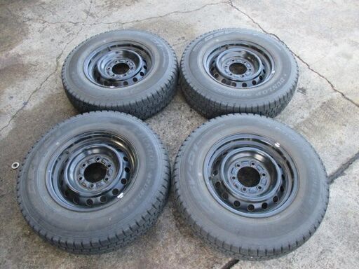 【来店交換対応】スタッドレスタイヤ&ホイール付き 195/80R15 107/105L LT ハイエース用 ダンロップ 4本セット