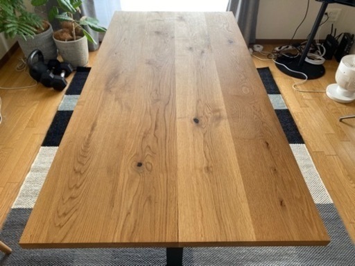 お値段下げました！【テーブル用天板】ナラ無垢材　4人用